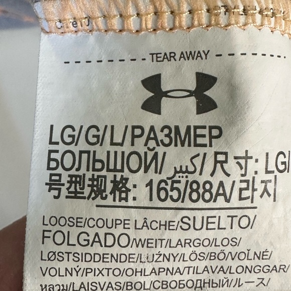 Under Armour Gym Life Gray and light orange/peach Gym Tank Top Size Large - Picture 4 of 7